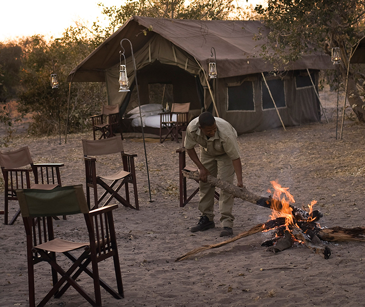 Guides often pitch in and help around camp