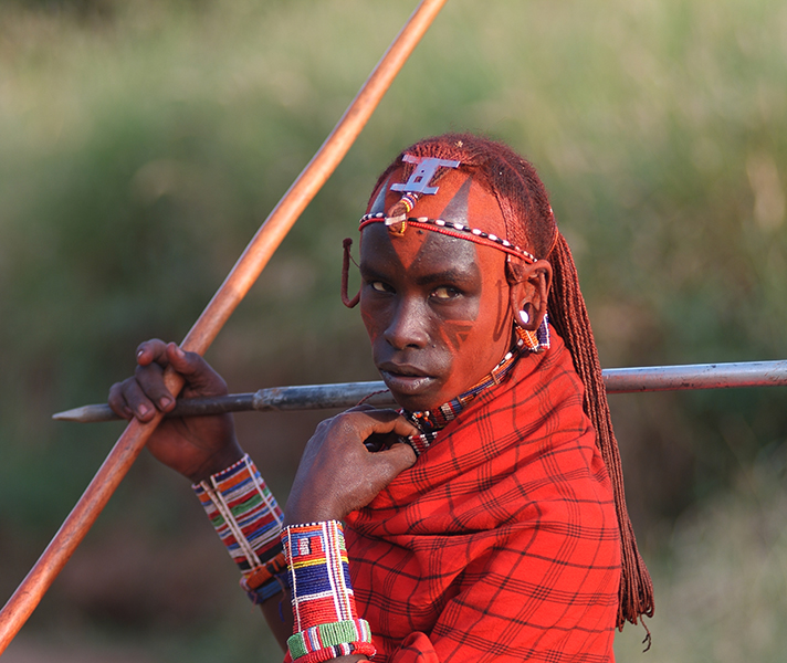 A young Maasai warrior in Kenya