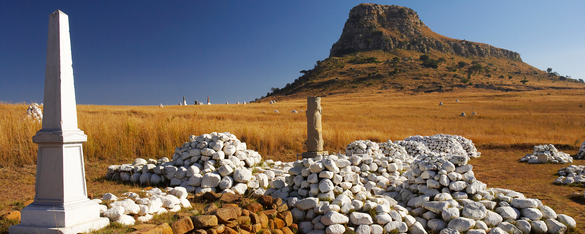 The Battlefields of Isandlwana commemorate the British soldiers who lost their lives to assagai-wielding Zulu impi in 1879.
