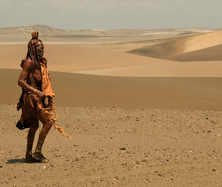 The Himba woman in this photograph captures the essence of this dry Namibian landscape.