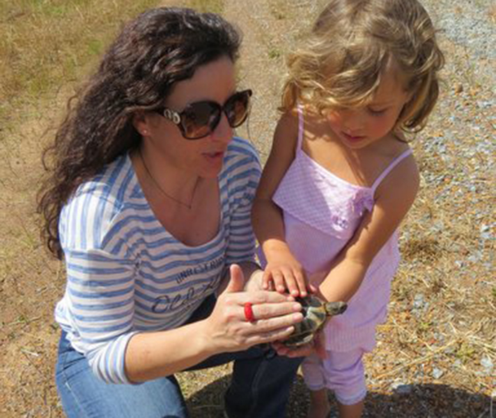 We stopped along the R27 to help a young tortoise across.