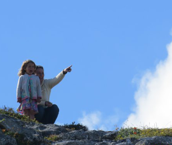 Enjoying beautiful sea views from our very own lookout point!