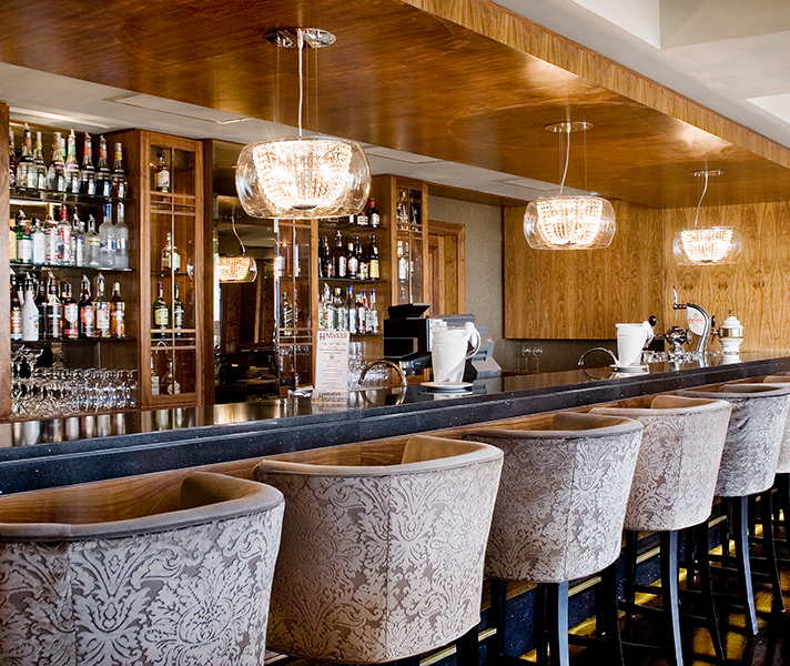 After a day at the beach, retreat to the serene cool of the wine bar.