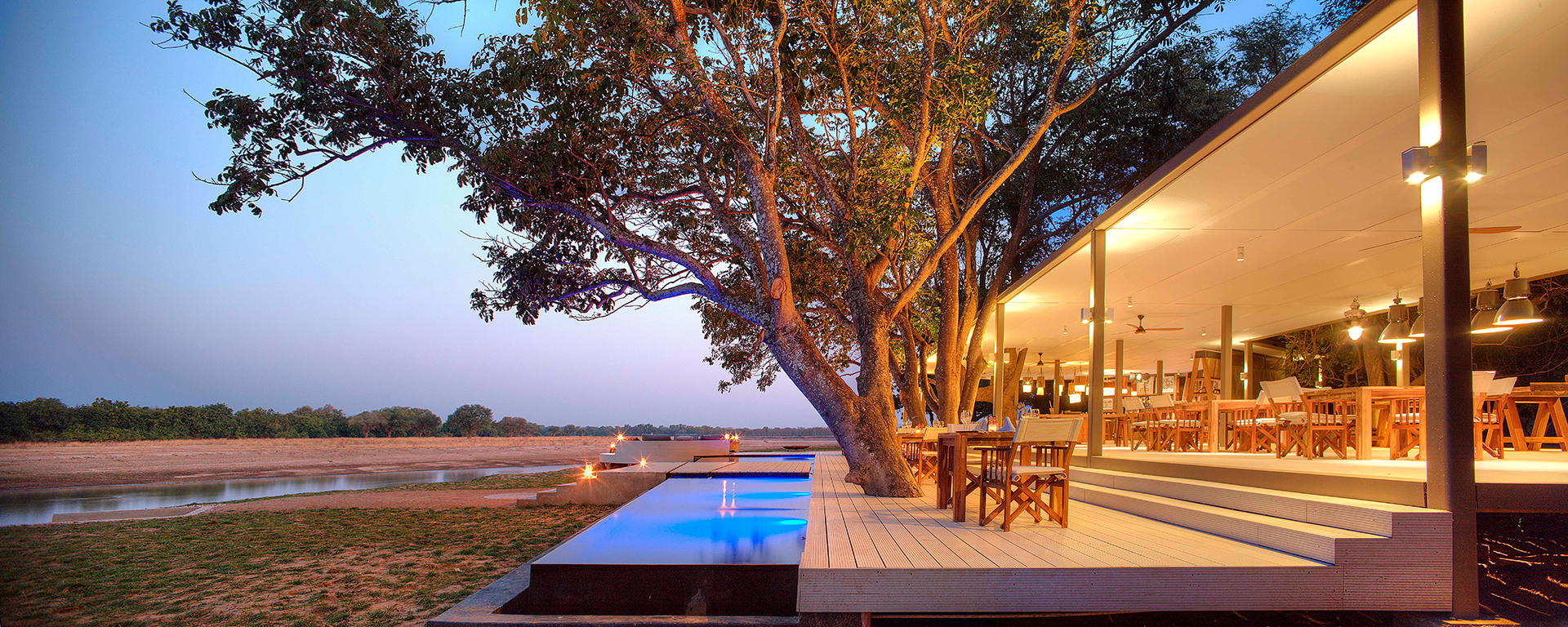 At Africa's premium lodges - like Chinzombo in Zambia - the dining areas are as spectacular as the menu.
