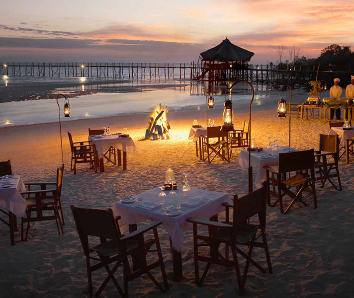 Bountiful platters featuring the freshest ingredients are the order of day at Fundu Lagoon in Zanzibar.
