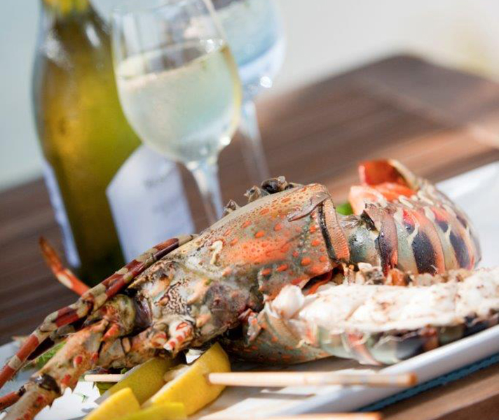 Dining on a private island at Azura in Mozambique's Benguerra Archipelago features the ocean's bounty: simple but superb!