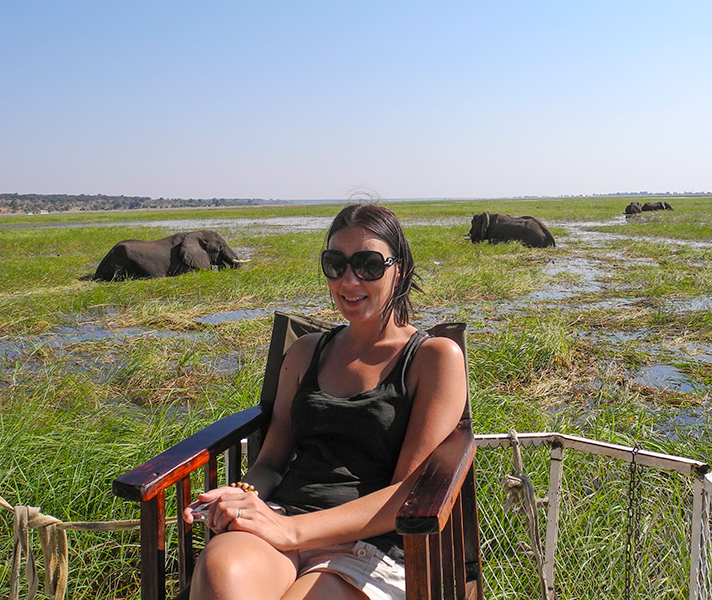 Bronwyn at the literal 'watering hole'.