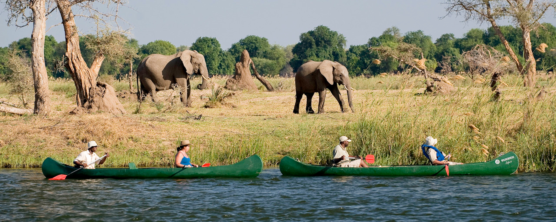 River safaris at Ruckomechi offer a fresh perspective on game viewing.