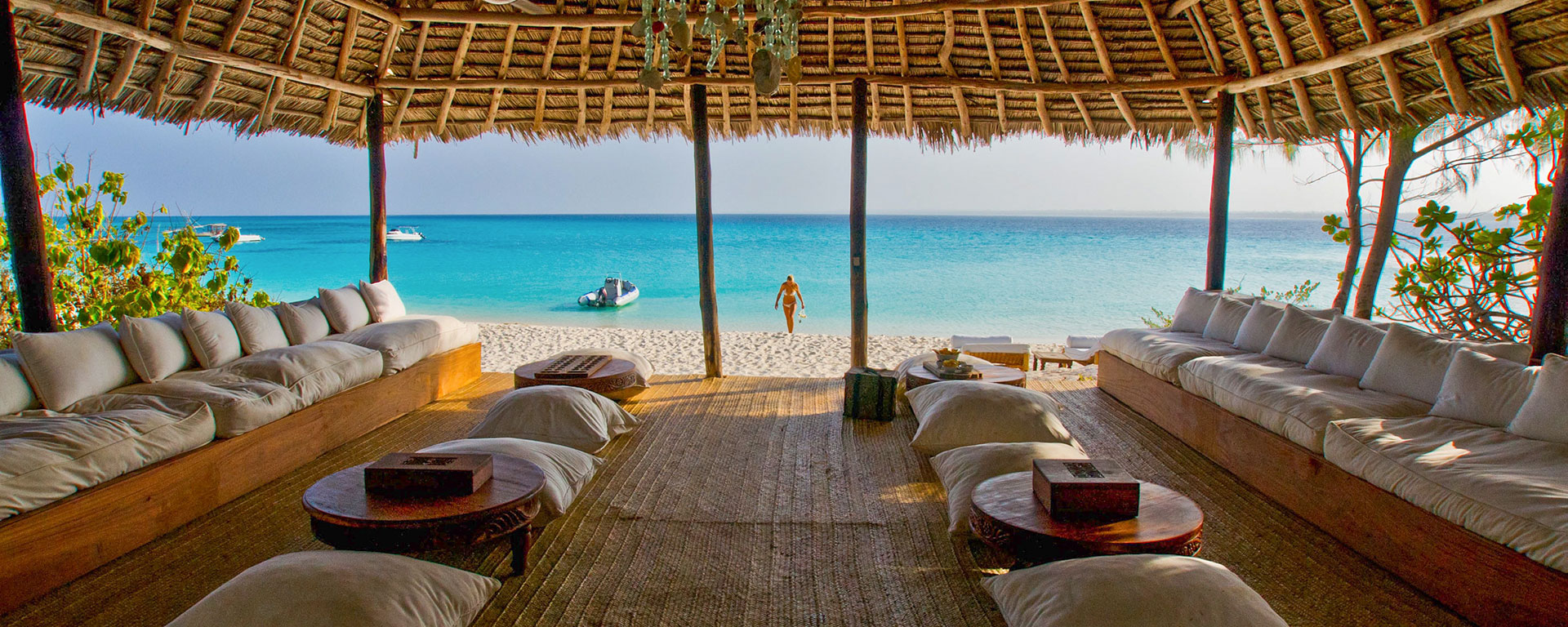 Beach bliss at Mnemba Island Lodge in the Zanzibar Archipelago.