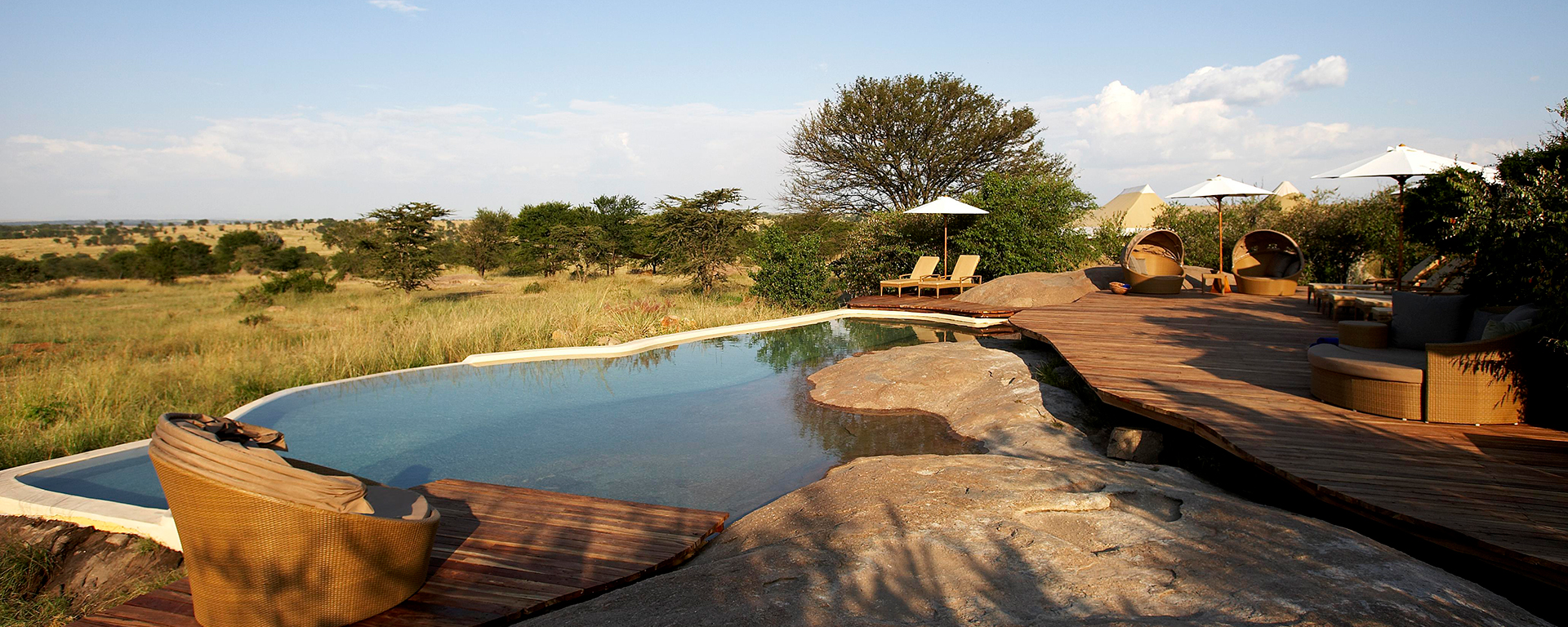 Sayari Camp in northern Tanzania has the little extras, like a sparkling swimming pool to savour on hot afternoons.