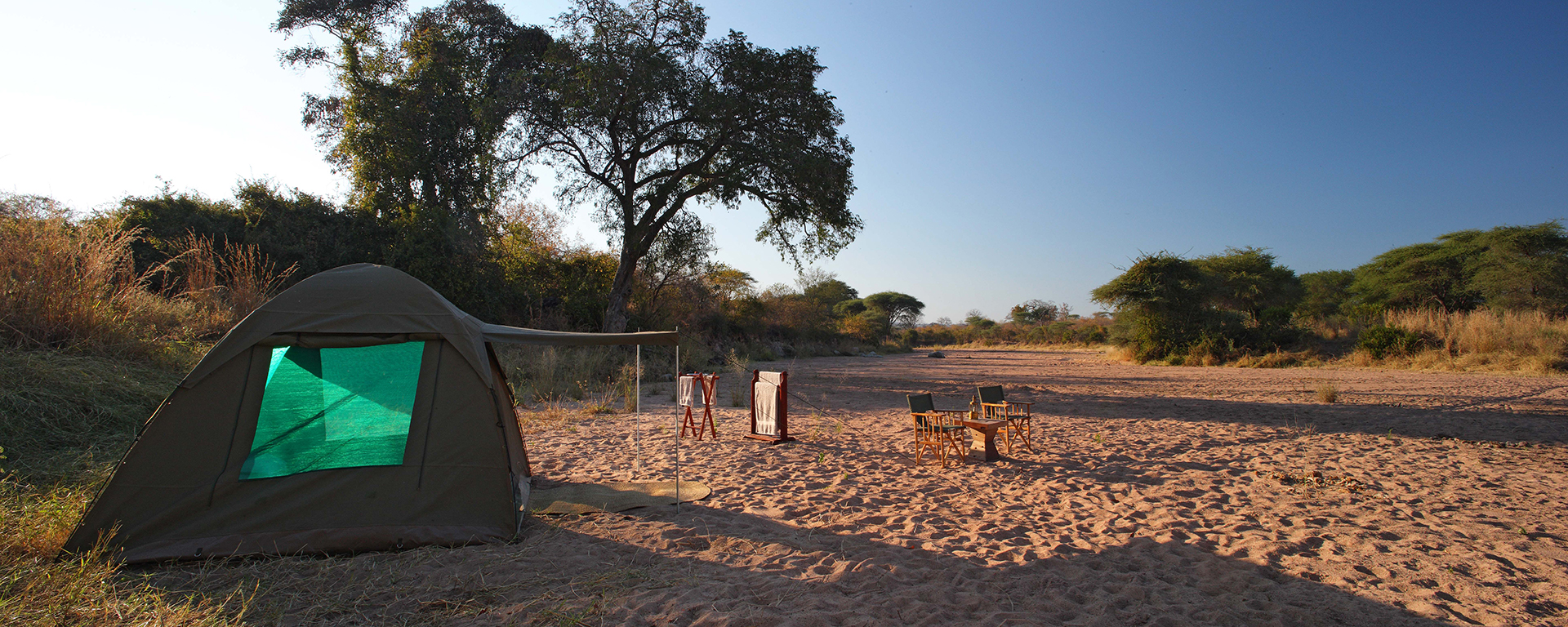 Fly camping at Jongomero in Ruaha gives you a taste of untrammeled Africa.