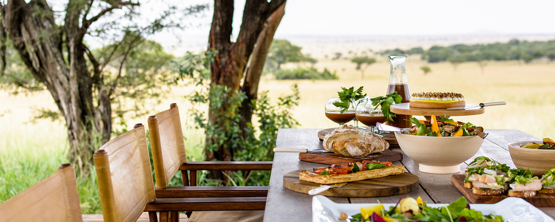 Savour a delicious Christmas lunch in style and complete privacy at Singita Serengeti House in Tanzania.