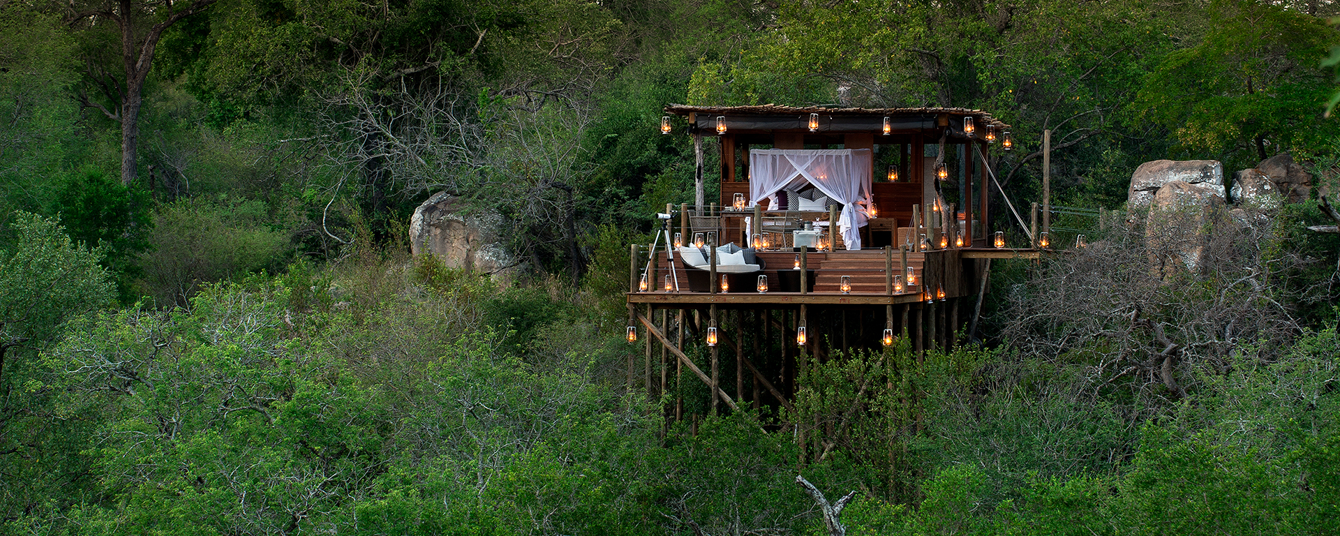 Your room on stilts... with the bathroom tucked cleverly below!