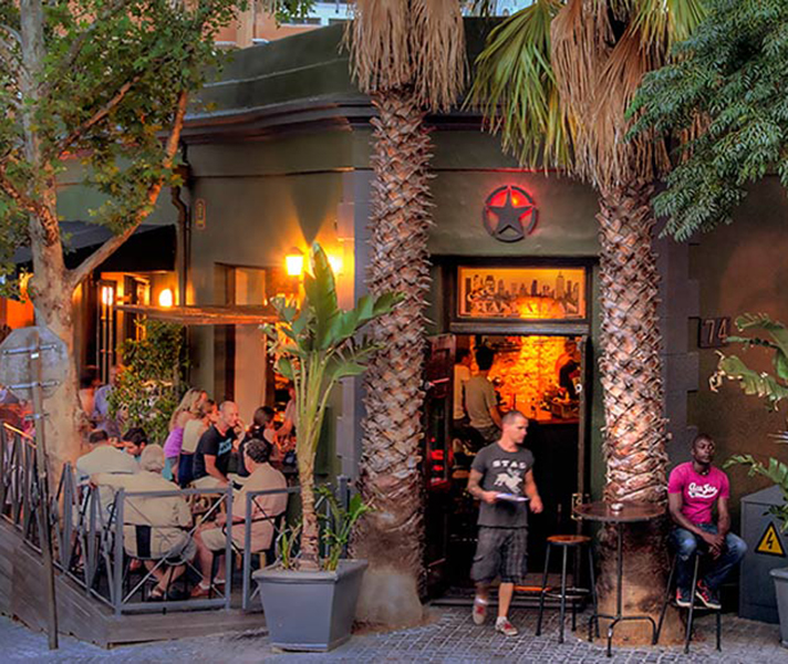Cafe Manhattan is a laid-back bar & restaurant situated in De Waterkant. Photo by Anton de Beer.