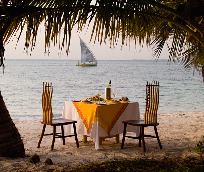 Benguerra Island Lodge abounds with gorgeous places to savour fabulous meals, which fuse Mozambican classics with European twists.