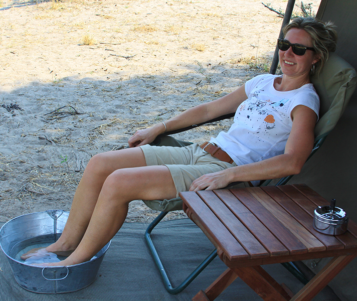 Refreshing footbaths may be waiting after your morning game drive...