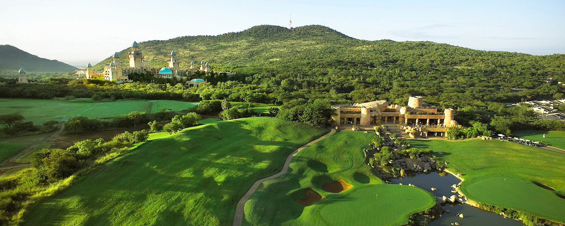 Sun City resort has two championship golf courses: one designed by Gary Player & the other home to Nile crocodiles!