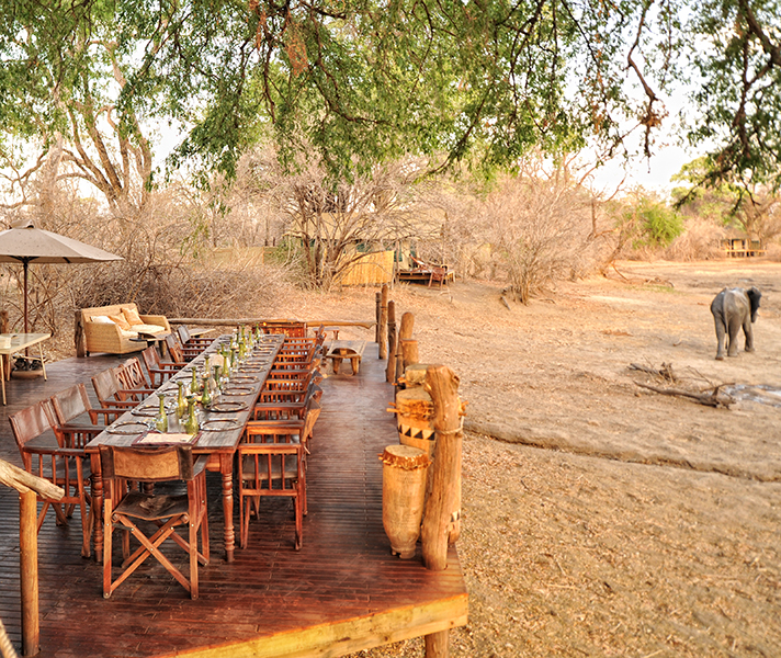 Kanga Bush Camp is situated in a private concession within Mana Pools.