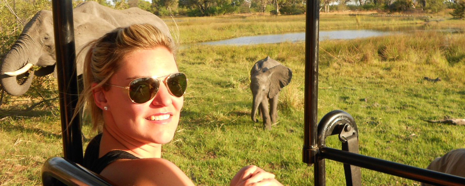 African Safari Expert Ashley experiencing a Botswana safari firsthand.