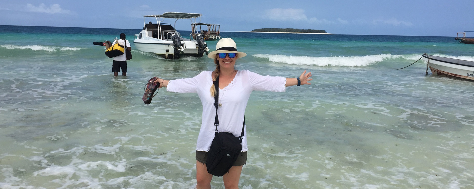African Safari Expert Emma tests the waters at Mnemba Island, Zanzibar