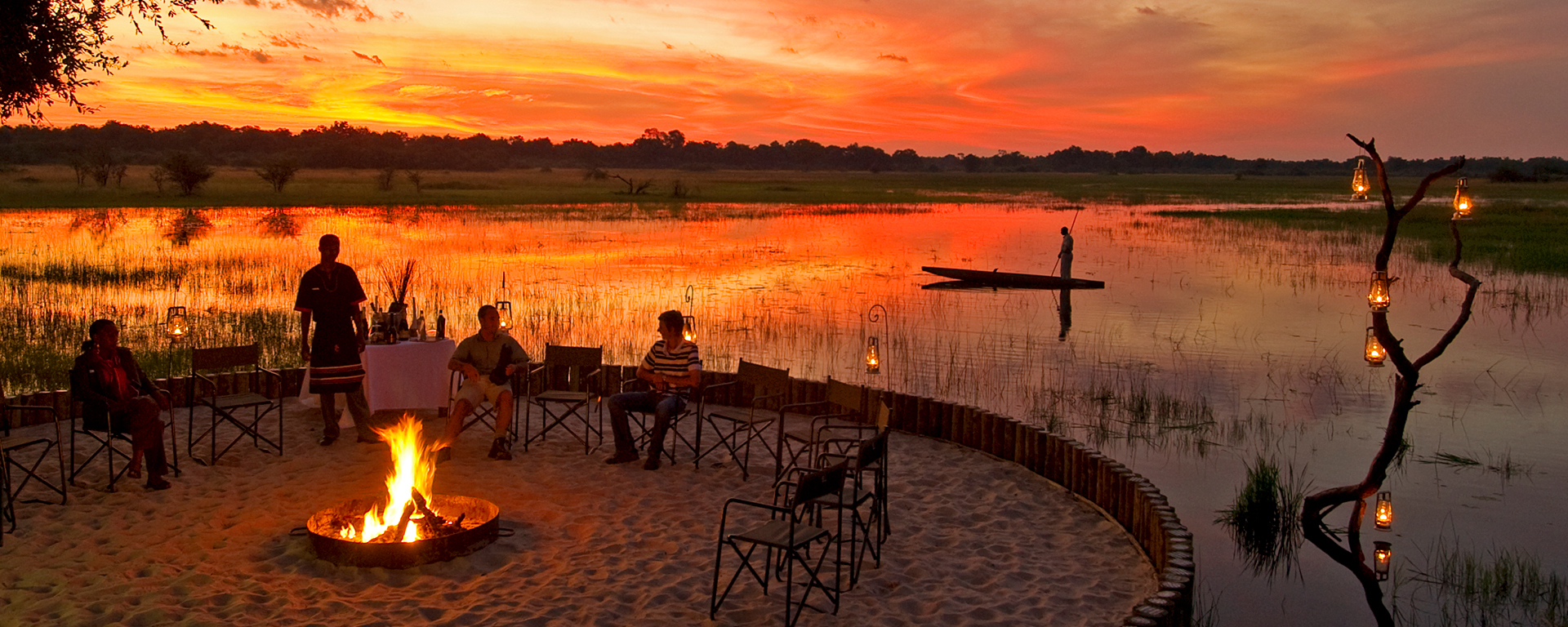Chief's Camp makes the most of the Okavango Delta's sensational sunsets...
