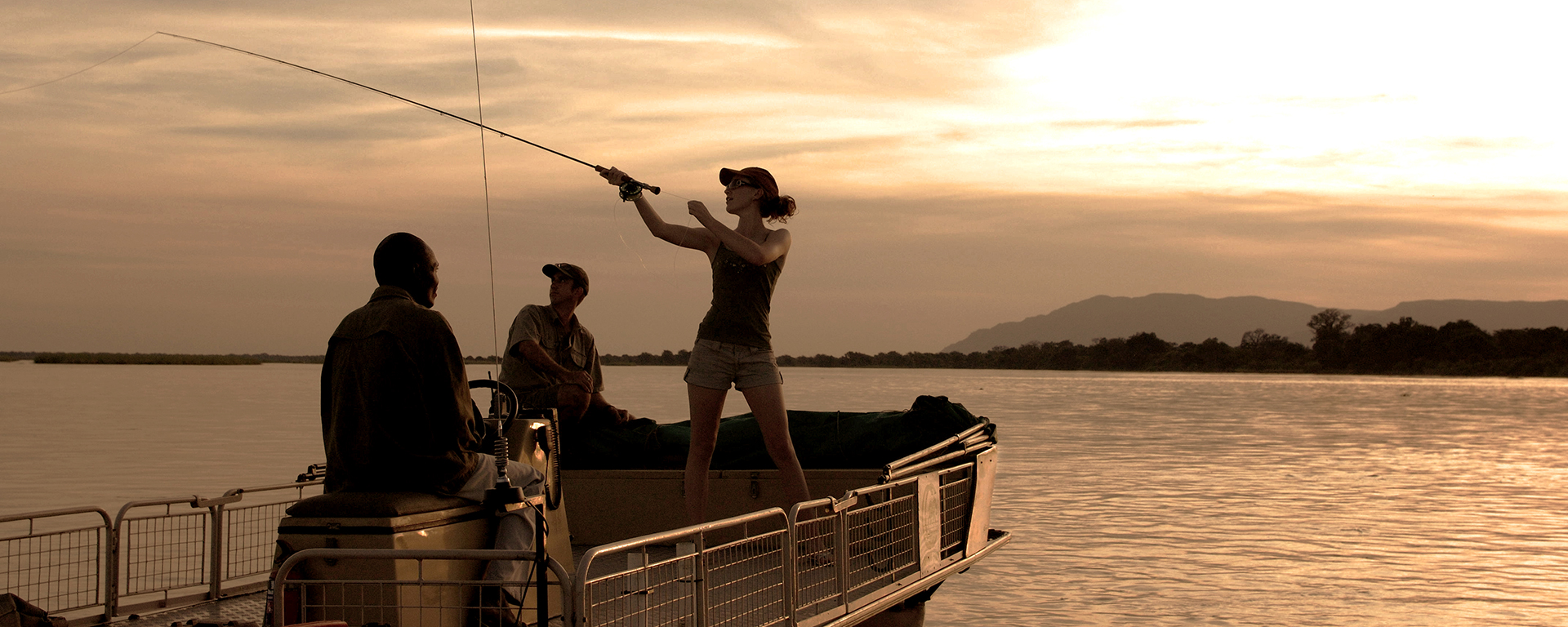 Fishing on the Zambezi River is a fantastic late afternoon activity!