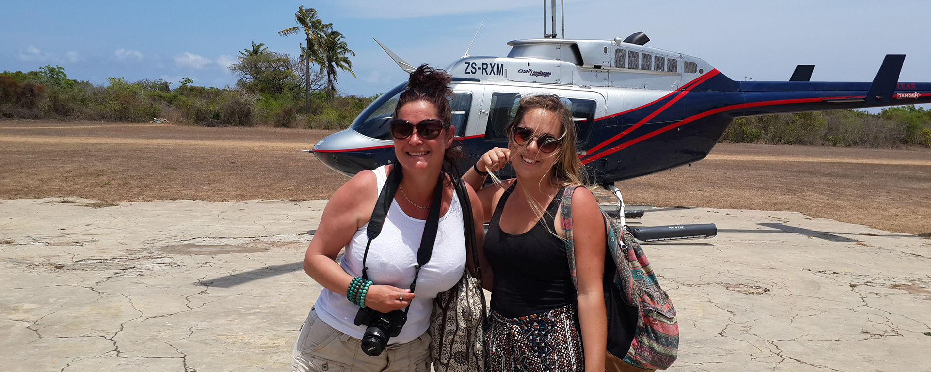 Azura Quilelea is on a private island in the Quirimbas and, as Lauren and Tatham found out, the only way to get there is by helicopter!