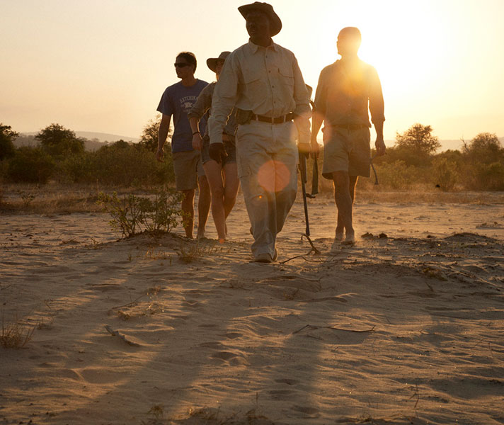 Walking safaris are a speciality at Sand River Selous - they're a great way to experience the smells & sounds of nature.