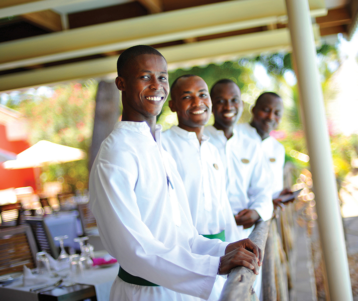 Service on the Kenya coast always comes with a smile.