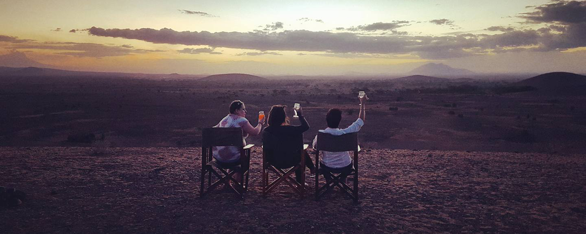 Megan, Jess and Madelein toasting another beautiful day in Africa.