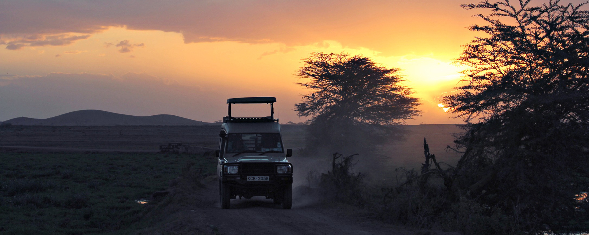 Returning from the afternoon game drive in Amboseli.