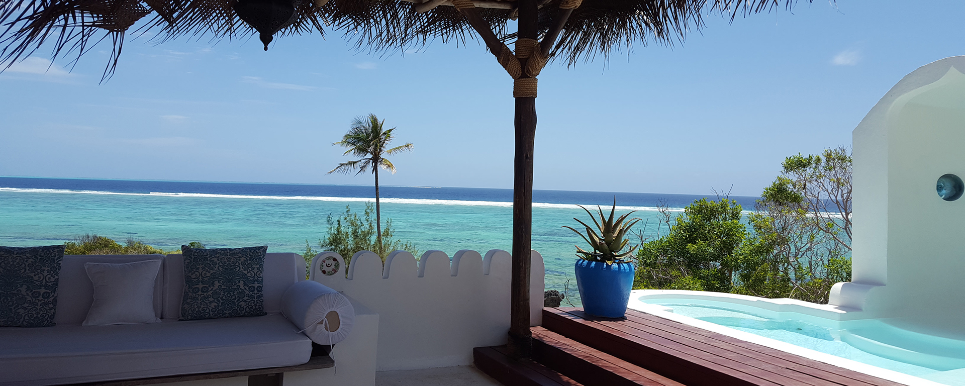 Views from the rooftop at Matemwe Lodge, Zanzibar.