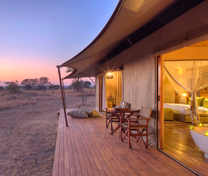 The beautiful Sayari Camp in the Serengeti is the epitome of luxury tented safaris.