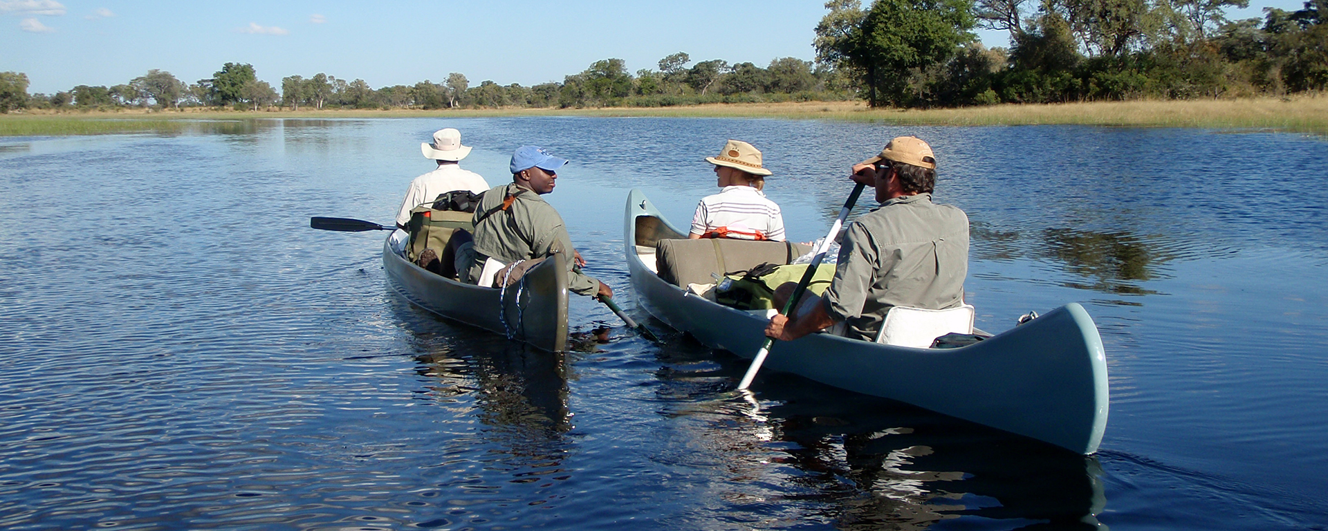 Drift down the extraordinary Selinda Spillway on a peaceful canoe safari.