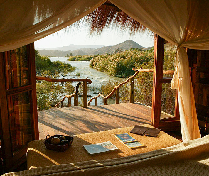 Enjoy soothing river views at Serra Cafema.