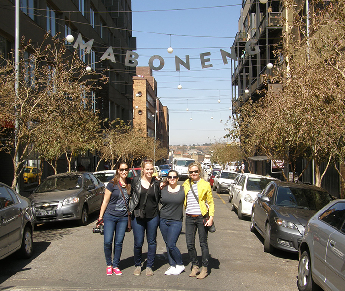 Exploring the streets of Maboneng - which is full of quirky art galleries and microbreweries...