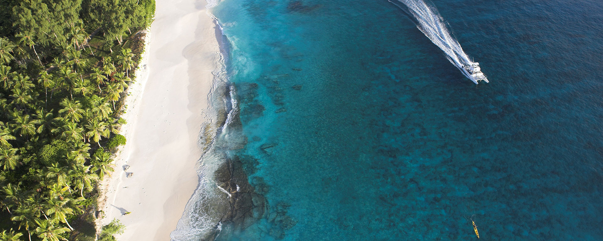 Get the real island feel with peaceful, white sandy beaches in the Seychelles.