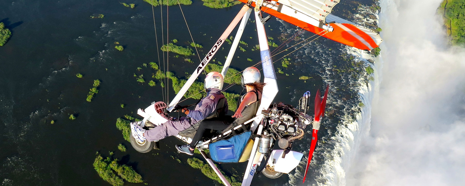 A microlight flip gives you unsurpassed views of the Falls