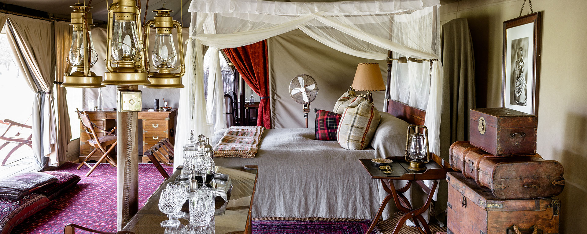 Step back to the fairytale age of safari at Singita Sabora Tented Camp in the private Grumeti Reserves in Tanzania. Going private gives you advantages not offered in national parks, like night drives to seek out Africa's incredible nocturnal animals.