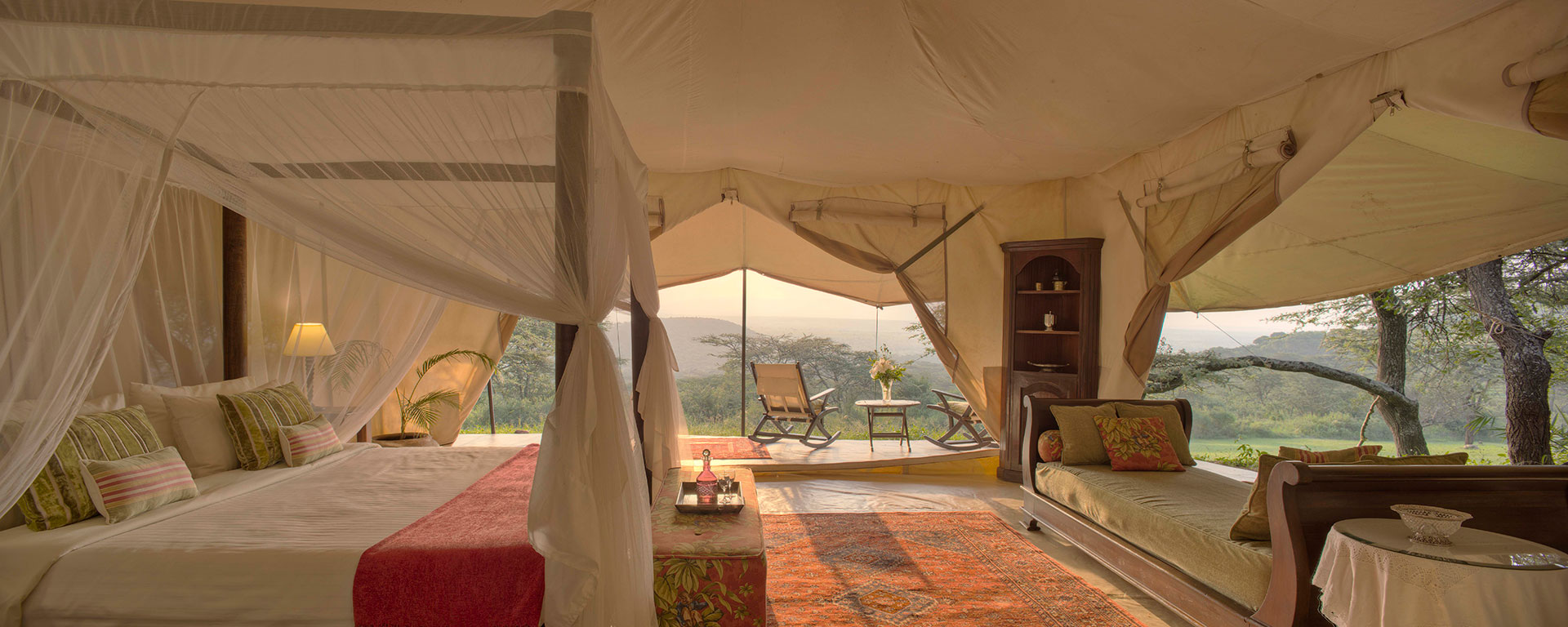 Cottar's 1920s Camp harks back to the bygone age of Kenyan safaris - there is even a wood-panelled game-drive vehicle that once criss-crossed the Masai Mara...