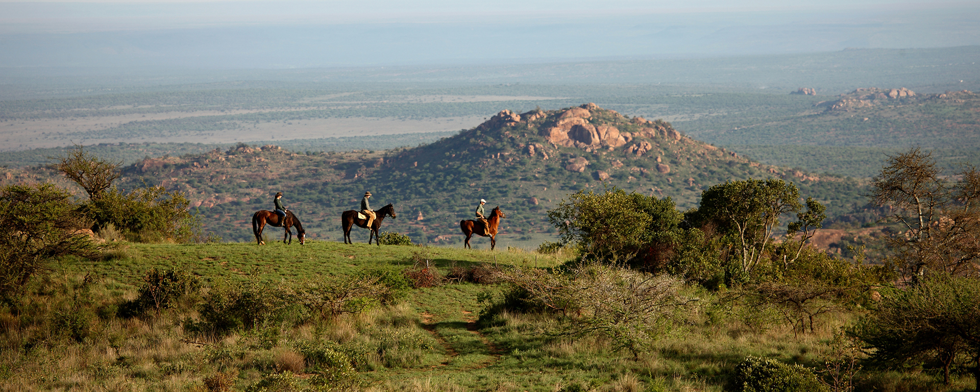 Peace and quiet on horseback at Ol Jogi. Like camel trekking, horse safaris allow you a completely different way of experiencing the wildlife compared to a diesel-powered game-drive vehicle.
