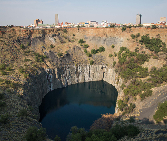 The Big Hole was dug by hand during the Diamond Rush in the 19th century.