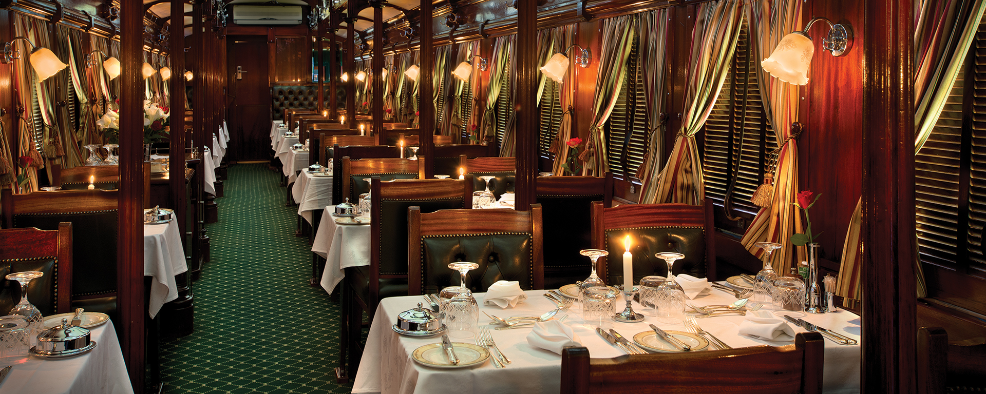 The dining car is where you’ll enjoy all your meals, without missing any of the beautiful scenery.