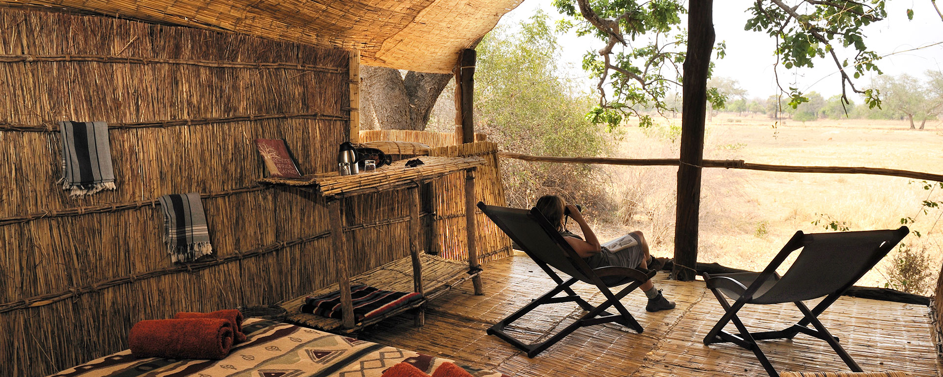 Everything, even the furniture and floor, is made of thatch at Chikoko.