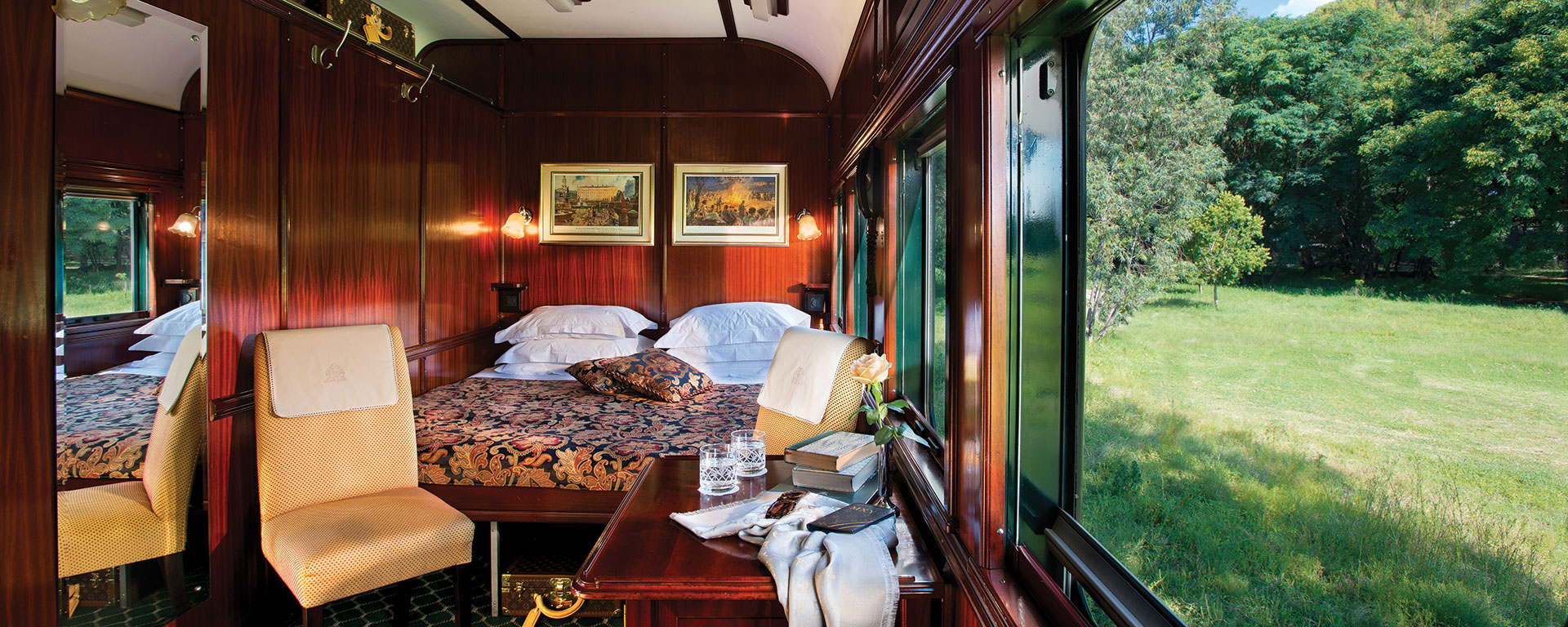 Rovos Rail's suites boast Edwardian period features and comfortable lounges.