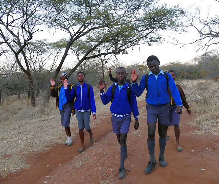 The children of Mambanje on their daily walk from school.
