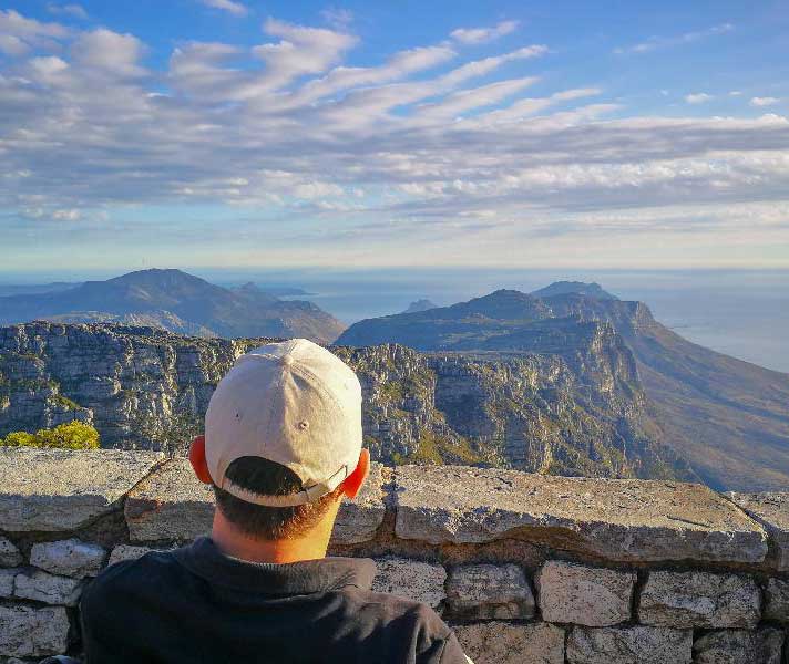 Scott enjoying the view from the top of Table Mountain.