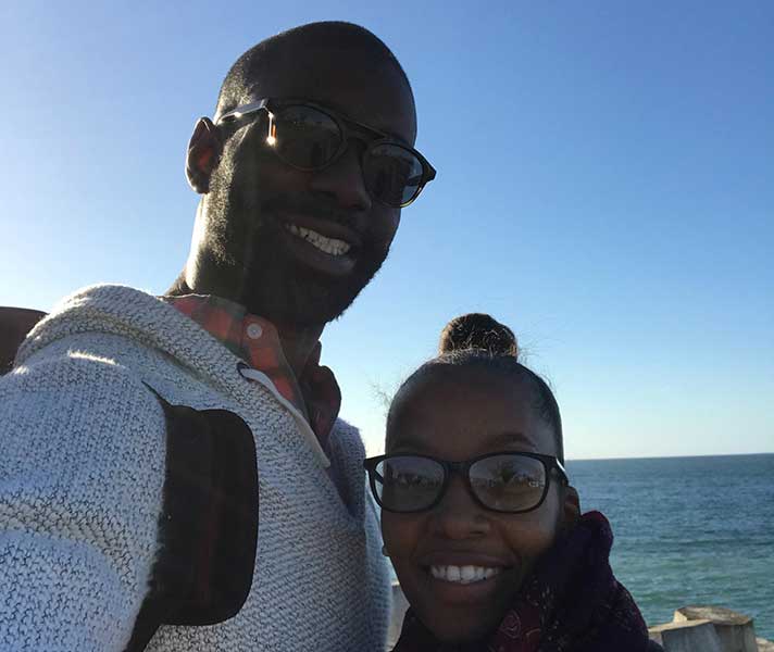 Jonathan and his wife on holiday in Cape Town and Kruger National Park.