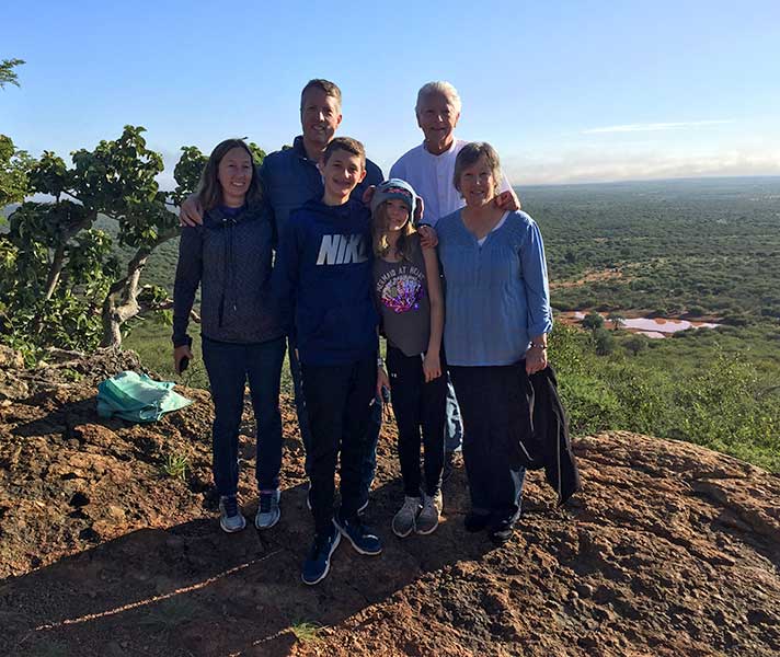 The Mallory family on safari in Pilanesburg and Madikwe.