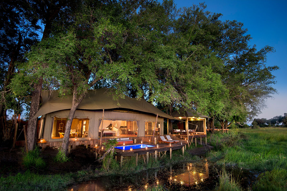 safari camps in okavango delta